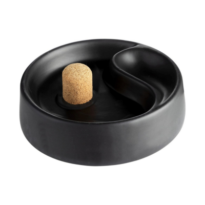 Pfeifen-Aschenbecher Keramik schwarz-glänzend : : Küche, Haushalt  & Wohnen